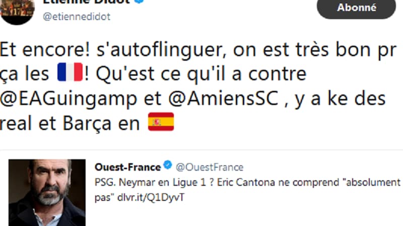 Le tweet d'Etienne Didot