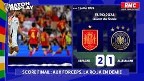 Euro 2024 / Espagne 2-1 (a.p.) Allemagne: La Roja brave l'adversité pour se qualifier en demie, le replay RMC