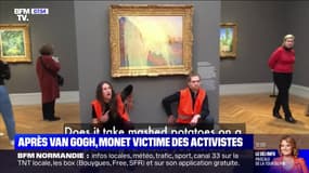 Un tableau de Monet vandalisé par des activistes au musée Barberini, à Potsdam, en Allemagne 