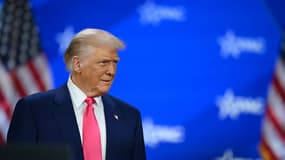 Donald Trump à la convention des conservateurs américains CPAC à Oxon Hill dans le Maryland, le 22 février 2025