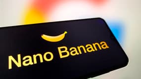 Une photo d'illustration montre le logo Nano Banana sur un smartphone à Suqian, province du Jiangsu, Chine, le 17 septembre 2025.