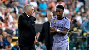 Real Madrid : Carlo Ancelotti et Vinicius Junior 