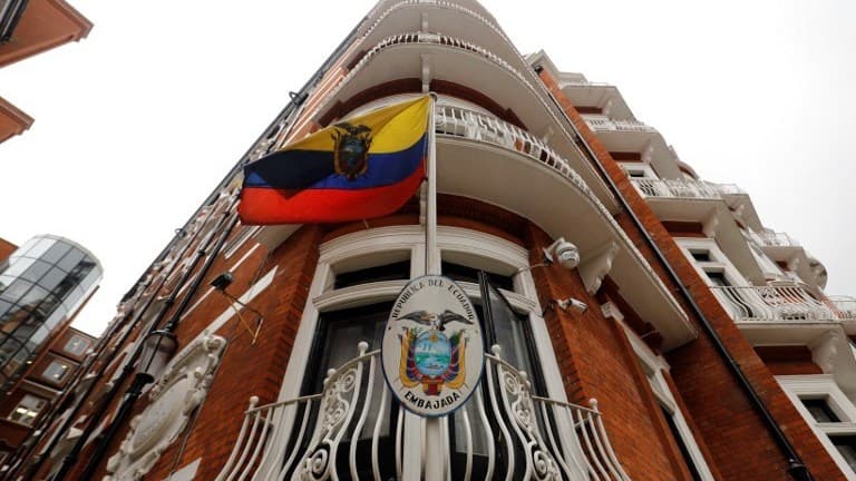 L'ambassade équatorienne à Londres, dans laquelle Julian Assange est réfugié depuis plus de 5 ans.