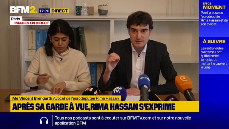 Garde à vue de Rima Hassan: "À aucun moment elle n'a cherché à se dérober", assure son avocat Me Vincent Brengarth