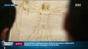 Exposition de l'homme de Vitruve au Louvre: "Ce dessin montre les proportions parfaites du corps"