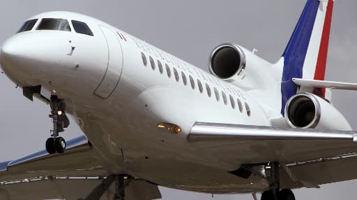 Un Falcon 900, jet privé de l'Elysée, ici en octobre 2010.