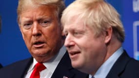 Le Premier ministre Boris Johnson accueille Donald Trump au sommet de l'OTAN, à Londres, le 4 décembre 2019