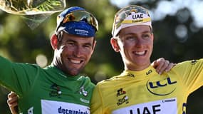 Mark Cavendish et Tadej Pogacar