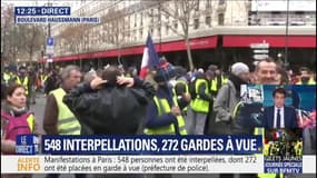 À Paris, des dizaines de gilets jaunes se rendent boulevard Haussmann