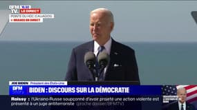 "Grâce à eux, la guerre a pris une autre tournure" estime Joe Biden au sujet des Rangers venus combattre à la pointe du Hoc le 6 juin 1944