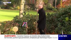 Comme le veut la tradition, Élisabeth Borne a planté son arbre à Matignon