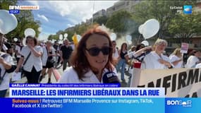 Grève du 1er octobre: les infirmiers libéraux marseillais ont manifesté