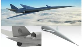 Images tirées de l'étude pour un avion supersonique de Comac