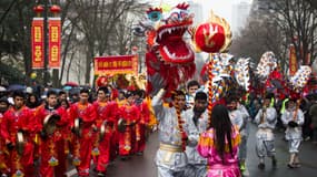 La communauté chinoise de Paris célébrant le Nouvel An chinois en 2016.