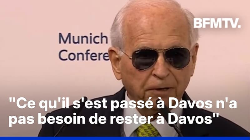 Le président de la conférence de Munich porte des lunettes de soleil en référence à celles portées par Emmanuel Macron