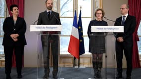 Frédérique Vidal, Édouard Philippe, Muriel Pénicaud et Jean-Michel Blanquer ont présenté la réforme de l'apprentissage