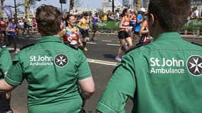 Les secours au marathon de Londres