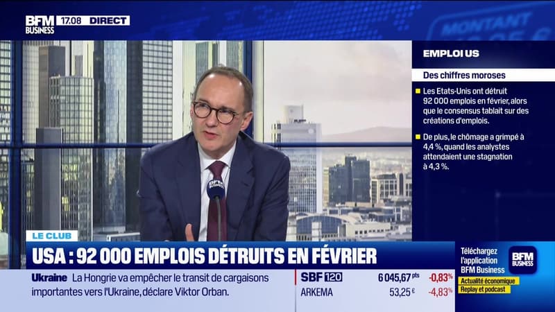 Le Club : USA, 92 000 emplois détruits en février - 06/03