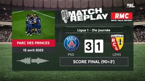PSG 3-1 Lens : En supériorité numérique Paris domine le dauphin et s'envole au classement, le goal replay RMC
