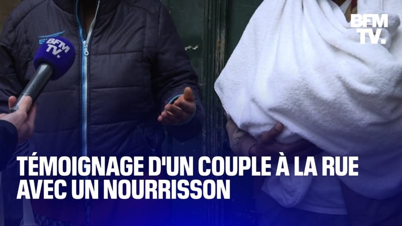 Île-de-France: le témoignage d'un couple sans domicile fixe avec un nourrisson de sept jours