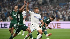 Valentin Rongier lors d'OM-Panathinaïkos, le 15 août 2023
