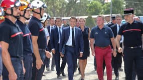 Emmanuel Macron à La Teste-de-Buch le 20 juillet 2022.