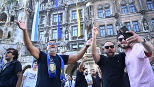 Les supporters de l'Inter Milan réunis à Munich pour la finale de la Ligue des champions, 30 mai 2025
