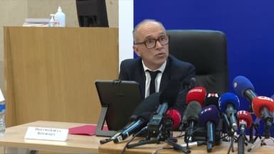 Le procureur d'Aix-en-Provence Jean-Luc Blachon en conférence de presse, le 27 mars 2025
