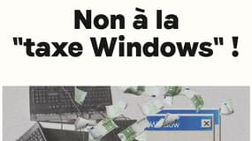 La pétition "Non à la taxe Windows!".