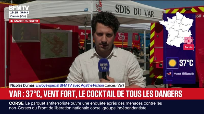Incendie dans le Var: 37°C, vent fort… les pompiers en alerte pour éviter de nouvelles reprises