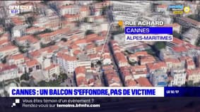 Cannes: un balcon s'effondre sans faire de victime