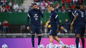 Benzema et Griezmann à l'échauffement avant Autriche-France, le 10 juin 2022