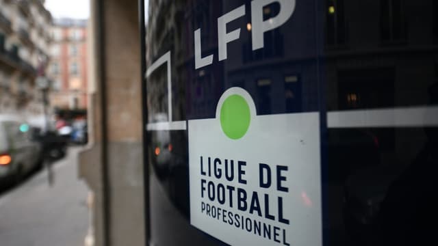 L'entrée des locaux de la ligue de football professionnel (LFP) à Paris, le 1er février 2021 