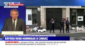 "Un formidable appétit de vivre, de séduire": François Bayrou rend hommage à Jacques Chirac
