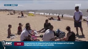 Charente Maritime: des jeunes rappellent les consignes sur les gestes barrières à la plage