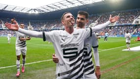 Benjamin Bourigeaud célèbre son but contre Le Havre, le 11 février 2024