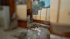 L'intérieur du Parlement syrien saccagé, quelques jours après la chute de Bachar al-Assad
