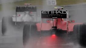 La piste de Suzuka sous la pluie