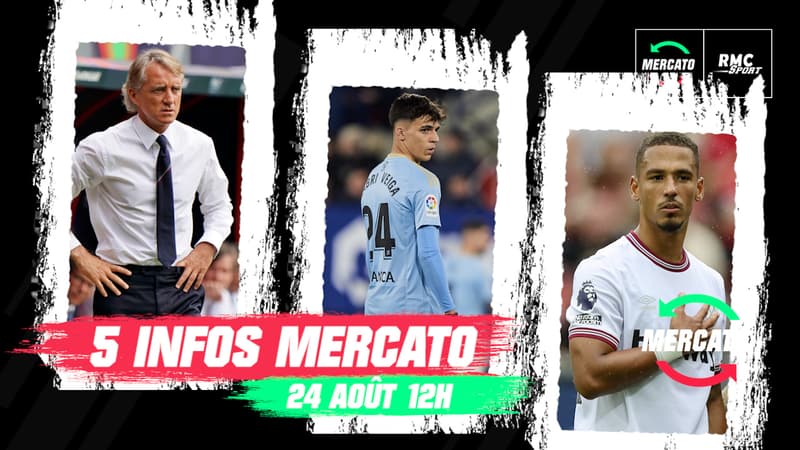 Mancini, Veiga, Kehrer... Les 5 infos mercato du 24 août à la mi-journée