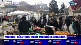 Annonces d'Emmanuel Macron: réactions sur le marché de Briançon