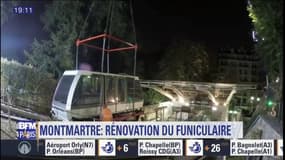 Montmartre: une cabine du funiculaire rénovée 