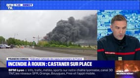 Incendie usine chimique à Rouen: Castaner sur place - 26/09