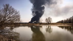 Site en flammes dans la ville de Vinnytsia en Ukraine après un raid russe le 25 mars. (Photo d'illustration)