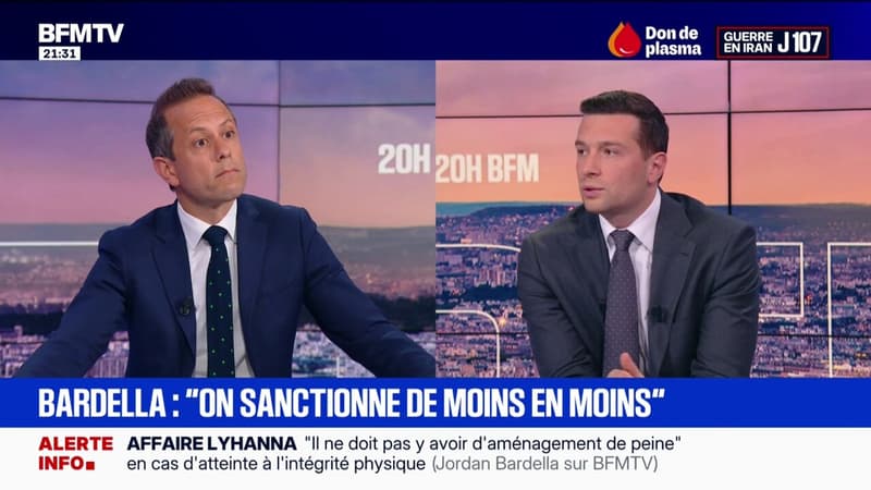 Jordan Bardella, président du Rassemblement national : ”Il faut un durcissement massif et inédit des sanctions"
