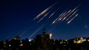 Des tirs de missiles de l'Iran au-dessus de Jérusalem, le 14 juin 2025
