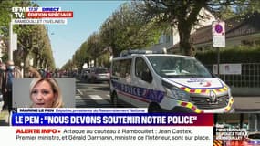 Marine Le Pen (RN): "Il faut arrêter le laxisme (...) c'est un tour de vis dont le pays a besoin pour être à nouveau en sécurité"