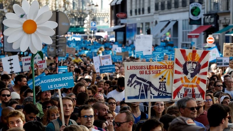 Une marche pour le climat, à Paris