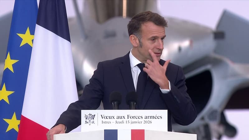 "Une référence non volontaire à l'œil du tigre": Emmanuel Macron ironise sur le "caractère inesthétique" de son œil lors de ses vœux aux armées