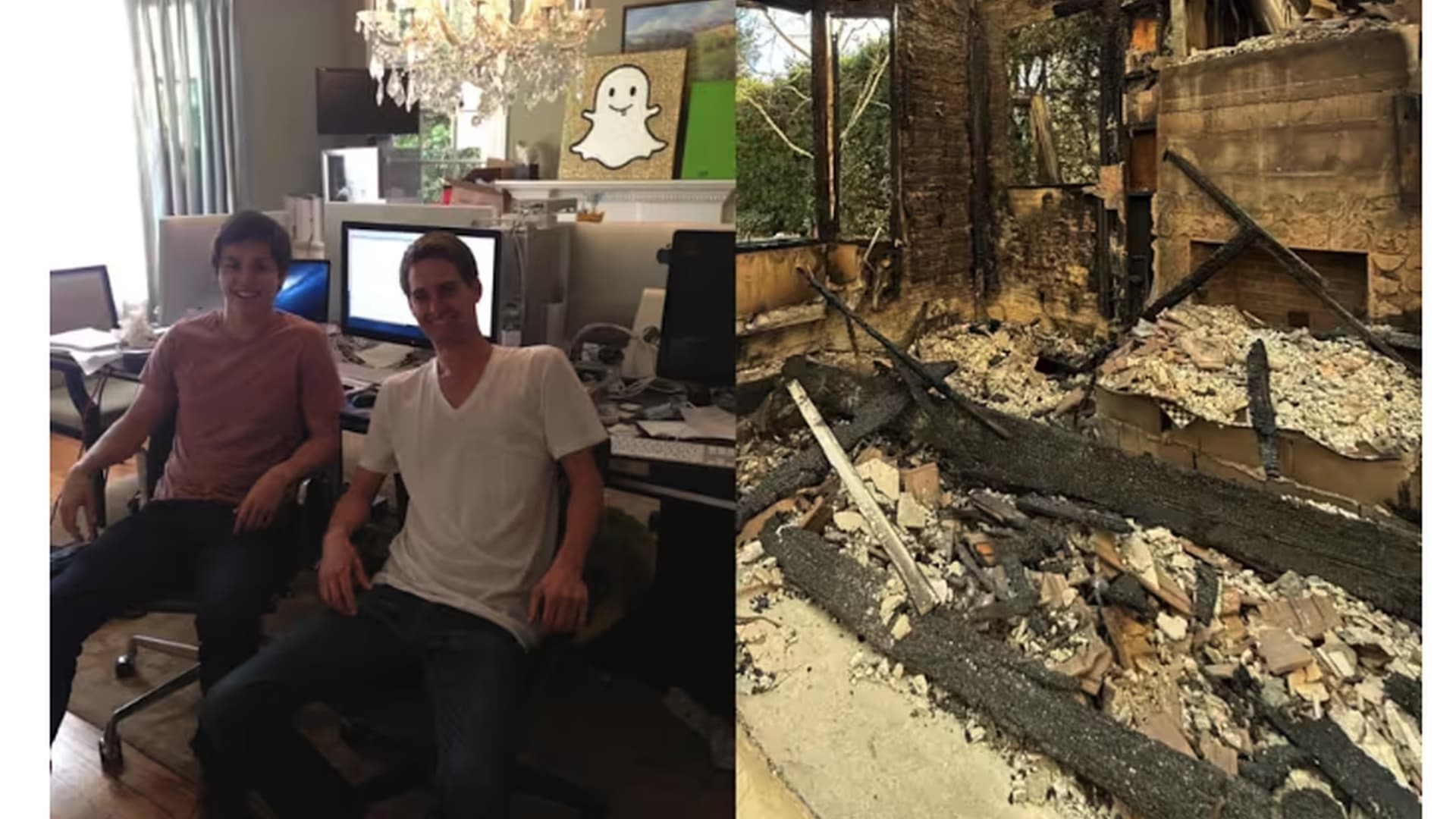 La maison d'Evan Spiegel ravagée dans les incendies de Los Angeles La maison d'Evan Spiegel ravagée dans les incendies de Los Angeles