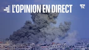 La ville de Rafah, dans la bande de Gaza, touchée par une frappe israélienne le 11 octobre 2023